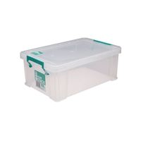 storestack 10 litre storage box w400xd255xh150mm clear