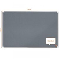 nobo premium plus grey felt notice board 900x600mm