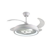 bel air dafne ventilador de techo con luz y mando 72w 108cm 4 aspas retractiles blanco