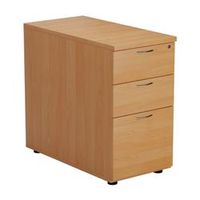 mezzo desk high 3 drawer pedestal - 800 deep - beech - tesdhp3800be2