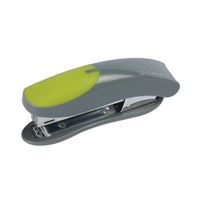 q-connect mini plastic stapler greygreen ref kf00991