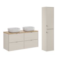 set de muebles con lavabo y columna estratificado 120cm