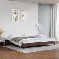 vidaxl estructura de cama sin colchon cuero sintetico marron 200x200cm