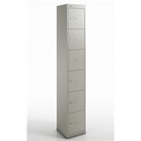 qube by bisley locker 6 door 1800mm high 457 deep goose grey