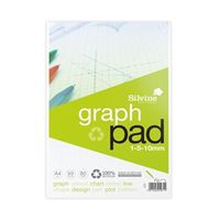 silvine recycled graph pad 1510mm a4 50 pages a4gpre