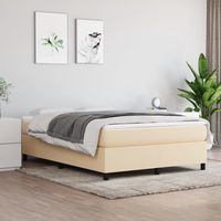 vidaxl cama sin colchon tela color crema 140x200 cm