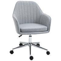 vinsetto silla de oficina giratoria gris claro