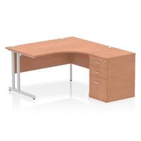 impulse 1400 rh crescent desk cantilever beechsilver 600 desk hi ped