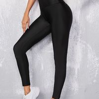 leggings ajustados de cintura alta leggings elasticos casuales para todos los dias ropa de mujer