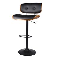 silla de bar ajustable 6586 cm en piel sintetica negra