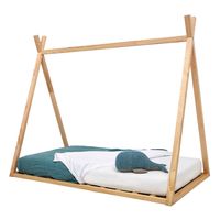 tipi con sommier 90x200cm madera natural