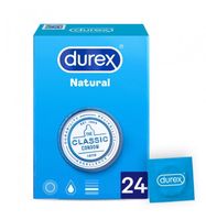 durex preservativos natural plus 24 unidades