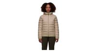 chaqueta de plumon mammut waymarker in beige con capucha para mujer