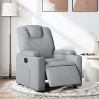 vidaxl sillon reclinable electrico tela gris claro