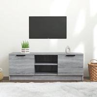 vidaxl mueble de tv madera contrachapada gris sonoma 102x35x365 cm