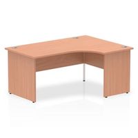 impulse panel end 1600 right hand crescent desk beech - i0