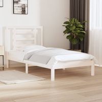 vidaxl estructura cama sin colchon madera maciza pino blanca 100x200cm