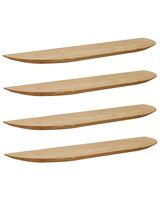 pack 4 estanterias redondeadas de madera flotantes medio 60x32cm