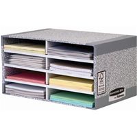 bankers box system desktop sorter grey 5 pack 08750