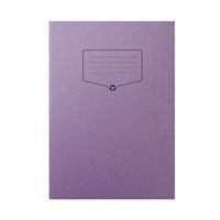 100 recycled a4 exercise book  lined with margin  purple  64 pages