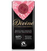 divine dark chocolate with pink himalayan salt - 90g