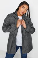 yours parka impermeable gris antracita mujer curvy y tallas grandes yours