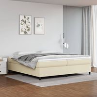 vidaxl estructura de cama sin colchon cuero sintetico crema 200x200 cm