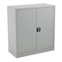 legato steel double door cupboard 1000mm - grey ref tcsddc1000gr