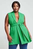 limited collection blazer verde sin mangas mujer curvy y tallas grandes limited collection