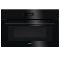 microondas integrable - aeg kmk721880b 45 cm 42 litros cristal negro