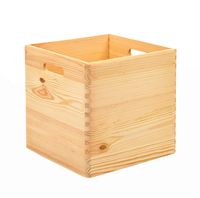 caja dinamic de madera de pino natural 30x30x30 cm