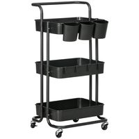 carrito de cocina negro 42 x 38 x 865 cm