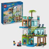 set de juguetes de construccion lego city 60365 edificio de apartamentos con modulos combinables de