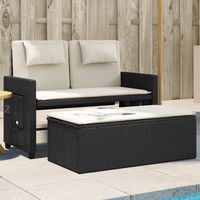 vidaxl sillon reclinable de jardin con cojines ratan sintetico negro