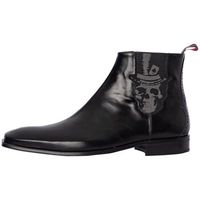 jeffery-west botas botines chelsea de piel pulida con calavera para hombre