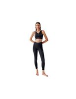 mallas de yoga born living yoga reka negro mujer