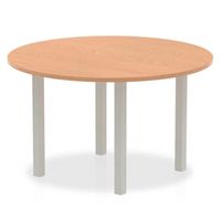 impulse 1200 round meeting table oak - i000788