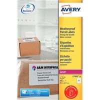 avery weatherproof shipping laser labels 8 per 200 labels - l7993-25