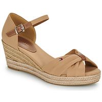 tommy hilfiger alpargatas basic open toe mid wedge para mujer