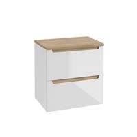 mueble bajo lavabo 2 cajones encimera estratificado blanco