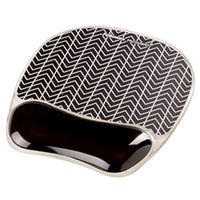 fellowes photo gel mouse mat with wrist support chevron 9653401