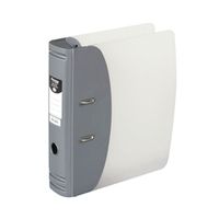 hermes lever arch file heavy duty a4 78mm capacity silver 832006