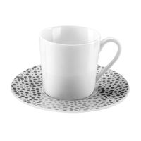 taza cafe con platito x6 porcelena platine