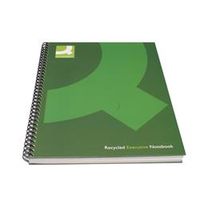 q-connect recycled wirebound notebook 160pp a5 green pk3- kf03730