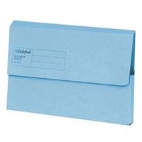 exacompta guildhall document wallet foolscap blue 50 pack