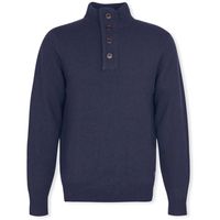 barbour jersey patch half zip knit - navy para hombre