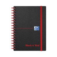 black n red notebook wirebound polypropylene 90gsm ruled - 100080476