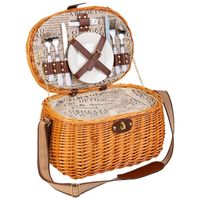 cesta de picnic marron 40x28x22