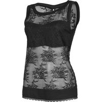 lisca blusa eternidad de la tapa del tanque negro para mujer