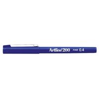 artline 200 fineliner pen fine blue 12 pack a2003